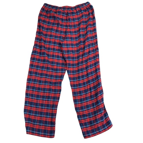 Club Room Mens Flannel Print Drawstring Pajama Pants Red Navy L - Picture 3 of 4